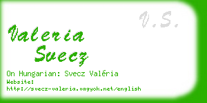 valeria svecz business card