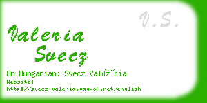 valeria svecz business card